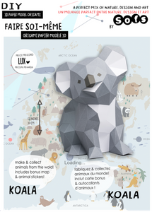 DIY d'origami en papier 3D - Koala