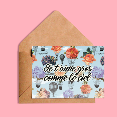 Carte | Je t'aime gros comme le ciel