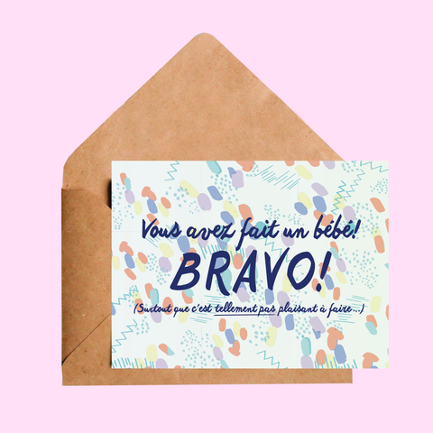 Carte | Vous avez fait un bébé! Bravo!