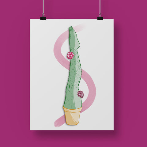 Affiche | Jambe cactus