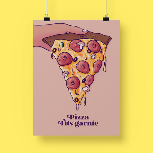 Affiche | Pizza tits garnie