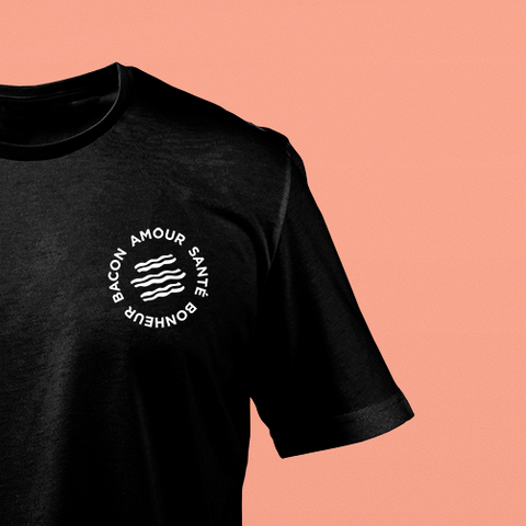 T-shirt | Amour, santé, bonheur & bacon